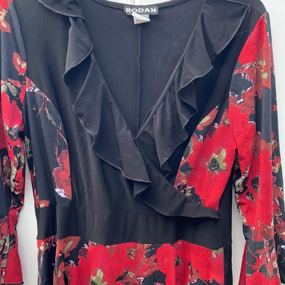 Red RODAN dress - Picture 3 of 4